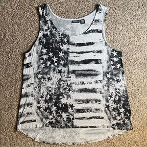 Jones & Co American flag 2X tank top pullover rustic women’s‎ casual patriotic